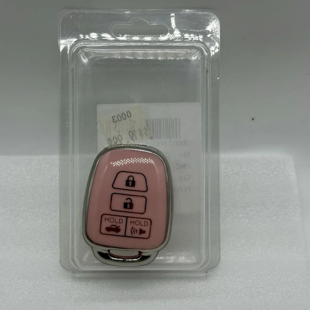 Pink Key Fob Skin 4 Button for Toyota Sequoia Camry Corolla Highlander Rav4 Note